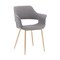 Armen Living Gigi Gray Velvet Dining Room Chair with Gold Metal Legs, PK2 LCGICHGREY - alternate 2